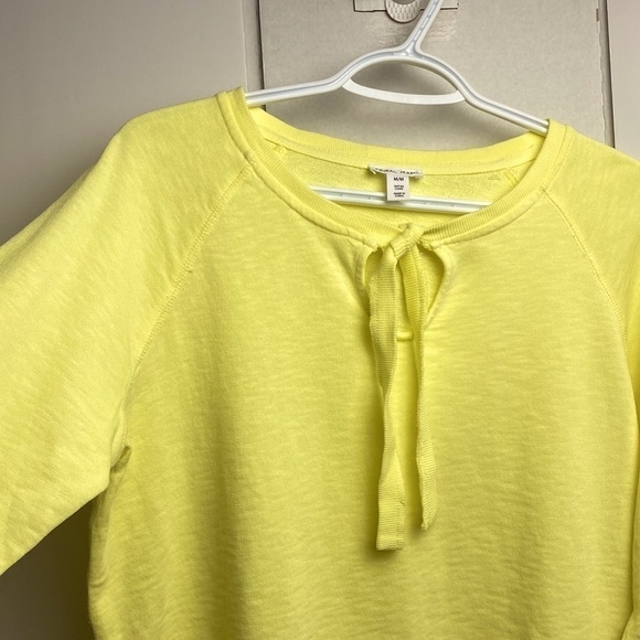 TRIBAL JEANS WIDE TIED NECK TIERED LONG SLEEVE LEMON DROP YELLOW SIZE SWEATER… - Picture 12 of 14